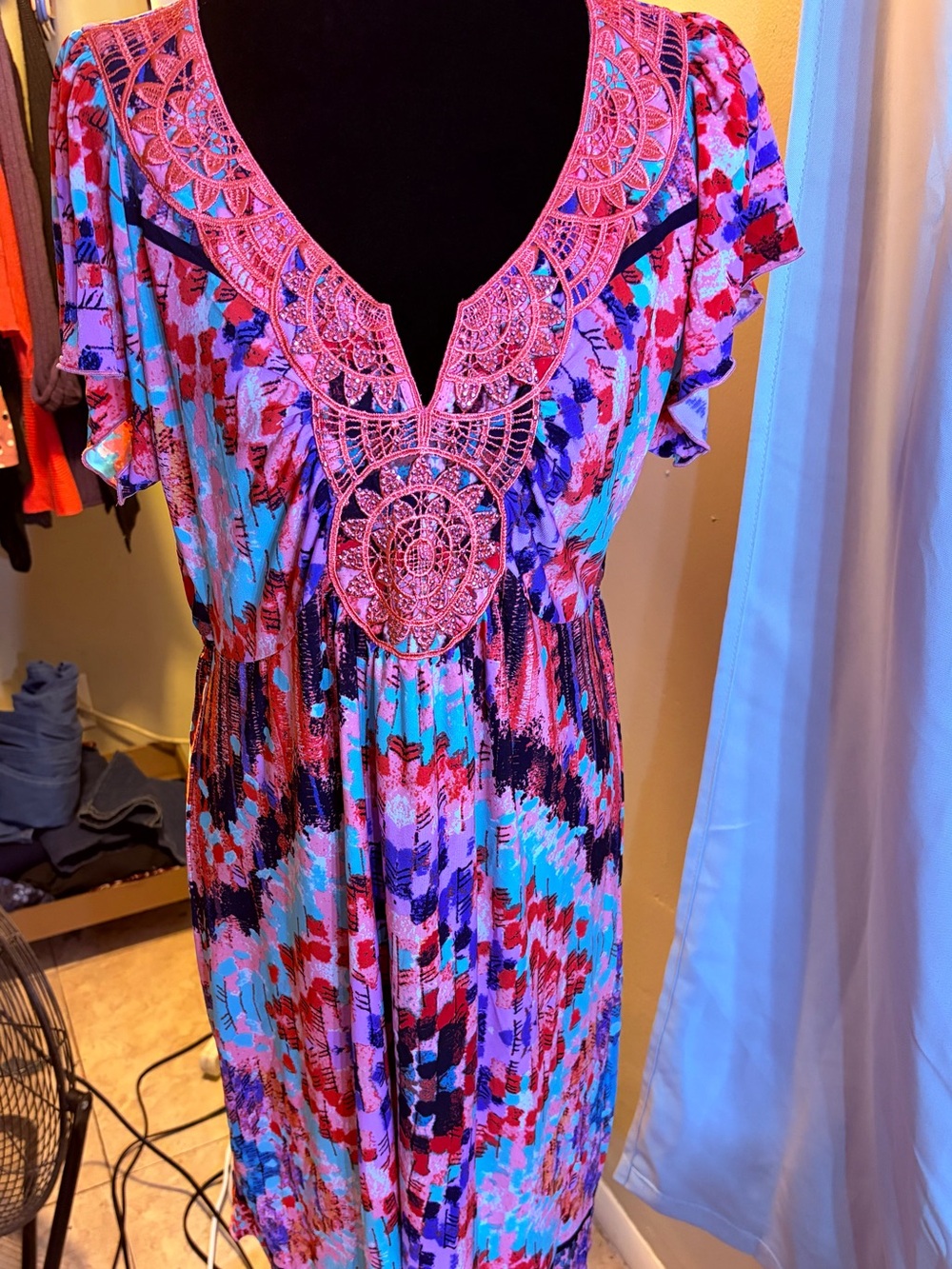 Vintage One World Boho Dress